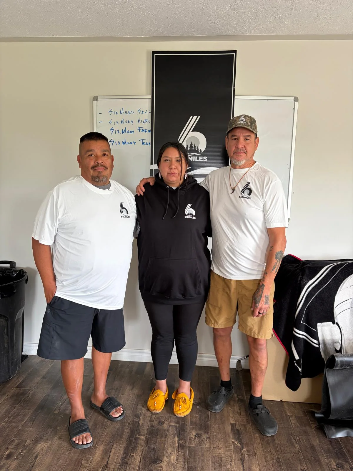 Three members of the SixMiles team together in an office